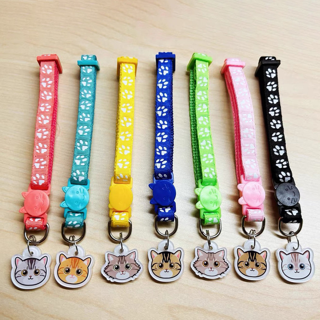 Fully Custom Pet Shape ID Tags Personalized with Cartoon Avatar & Name & Text in Cat Shape