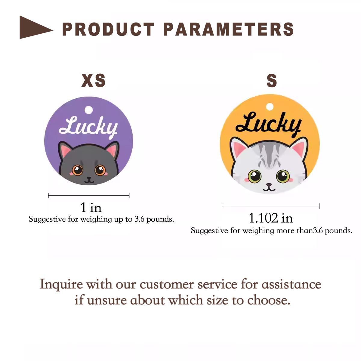 Personalized Custom Cartoon Photo And Text Pet Cat ID Tag